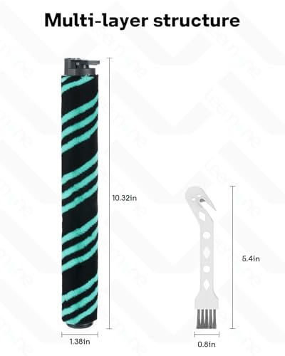 Image of Leemone AZ4002 Soft Brushrolls Replacement Accessories for Shark AZ4000 AZ4000C AZ4002 AZ3901 POWERDETECT Upright Vacuum Cleaner, 2 Brush Rolls, 1 Cleaning Brush, 3 Pack