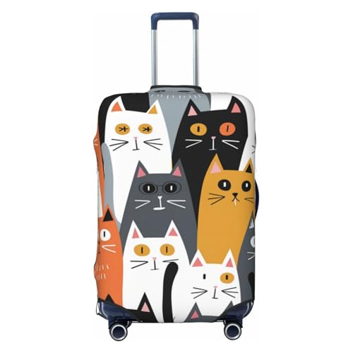 Cute Cats Luggage Covers For Suitcase, Suitcase Cover Protector Anti-Scratch Travel Suitcase Cover Fit 18-32 Inch Luggage