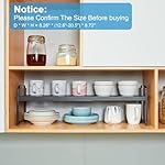 2 Pack Expandable Cabinet Countertop Shelves, Stackable Shelves Organizers For Kitchen Cabinet Countertop Storage, Adjustable Counter Cupboard Pantry Organizer Shelf Rack Stand, Length:20.5" - Image 4