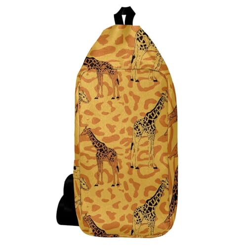 Sac à dos à bandoulière ergonomique imprimé girafe pour la ville