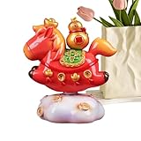 Porte-bonheur en lingot : la figurine de cheval rotative à 360 degrés intègre le symbolisme de la richesse avec un décor fonctionnel, offrant un mélange distinctif de charme et de sophistication qui améliore les espaces tels que les postes de travail, les salons ou les zones d'étude avec sa fonction de rotation gracieuse