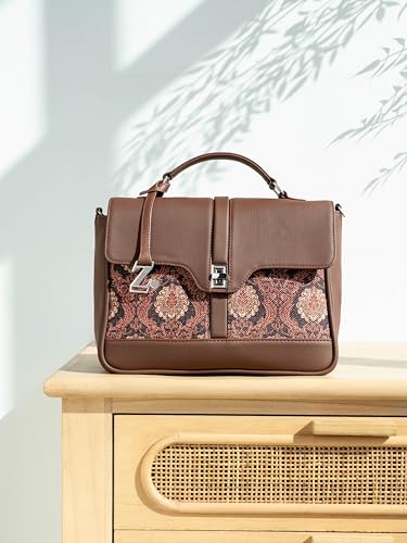Image of ZOUK | Women's Vegan Leather | Stylish Handbag with Adjustable Strap, Top Handle |