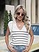 ETCYY Womens Summer Sweaters Cap Sleeve Tops 2025 Trendy Sleeveless Vest Striped Colorblock Knit V Neck Short Sleeve Shirts,Stripe White,Large