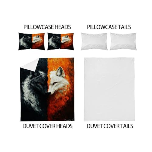 Couvre-lit microfibre forest animals parure de couette double 3 pcs - 4