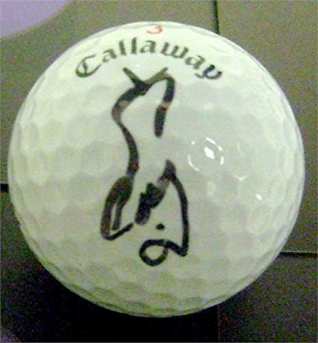 Fuzzy Zoeller autographed golf ball (PGA Golfer Masters US Open Champion) with free display cube black