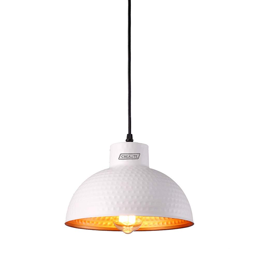 Lustre suspendu fer forgé E27 luminaire semi-circulaire noir réglable