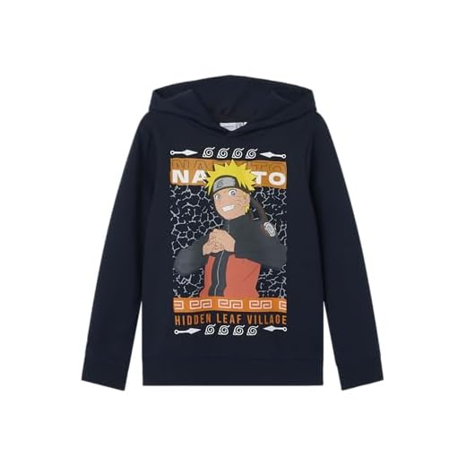 NAME IT NKMJAKARI Naruto Sweat WH BRU Noos Bio Sudadera, Dark Sapphire, 158-164 para Niños