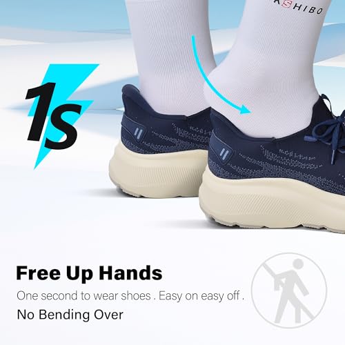 Image of JACKSHIBO Slip in Women Hands Free Shoes Wide Toe Box Arch Support Sneakers | Slip on, Plantar Fasciitis Orthopedic, Metatarsal Pads, Thick Cushion Zero Drop Sole, Walking Athletic Tennis Gym Workout