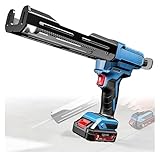 Pink Beryl Fucile Senza Filo, Fucile Elettrico a Doppia Cartuccia da 400ml, con 2 batterie di li-Ione 12V 2.0 e Caricabatterie forniti, Fucile epossidico a Doppia Cartuccia da 0 a 4,0 mm/s