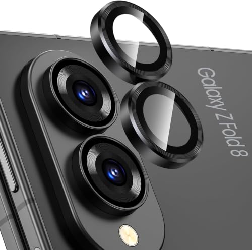 Image of CLITZ Compatible with Samsung Galaxy Z Fold 8 Camera Lens Protector 9H Hardness Tempered Glass, Ultra HD Clear, Scratchproof, Anti-Shatter, Bubble-Free, Case Friendly Camera Lens Guard
