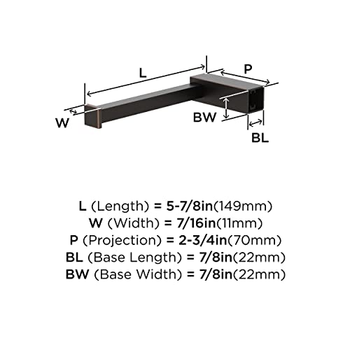 Amerock Bh36081Orb | Oil Rubbed Bronze Single Post Toilet Paper Holder | 5-7/8 In. (149 Mm) Length Toilet Tissue Holder | Monument | Bath Tissue Holder | Bathroom Hardware | Bath Accessories #TOP5