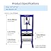 PULLAFUN Hydraulic Press, 6-Ton Benchtop Hydraulic Shop Press with Press Plates, H-Frame Garage Floor Press, Adjustable Working Table Height, Blue