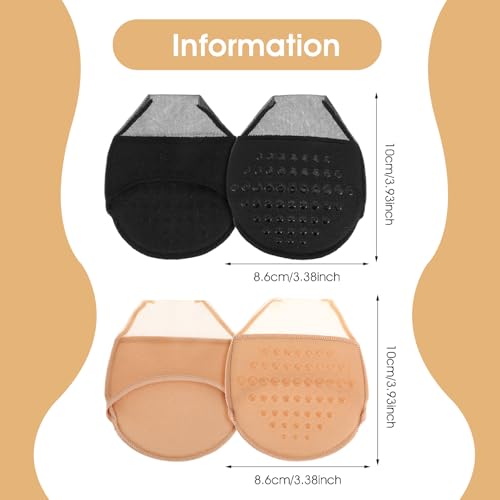 Image of YUXIANLB Ball of Foot Cushion Socks, Women's Toe Cover with Padding, Toe Topper Socks