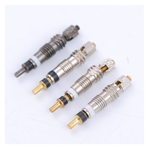 Tapas de válvula para bicicleta 10 piezas Tubeless Presta Road MTB Kit de núcleos de válvula de repuesto Aleación de Zinc / Cobre completo Gris Plata Adaptador de válvula para bicicleta miniatura 6