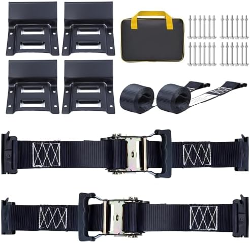 Rugtol Wheel Chock Tie Down Kit, 4500 lbs Break Streneth Heavy Du...