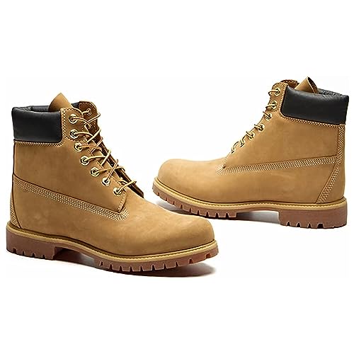 Image of SUREWAY Mens Heavy Duty Soft /Steel Toe Work Boots for Men,Goodyearwelt,Full Grain Leather Working Construction Boot,Slip /Oil /Water Resistant Industrial Safety Shoes,Soft Toe Wheat,Size 8