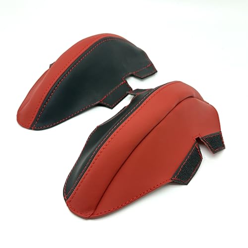Geephong for BMW G87 M2 G80 G81 M3 G82 G83 M4 F90 M5 F92 M8 – Carbon Bucket Seat Side Bolster Protector – Genuine Leather Cover with Velcro Fastening, Anti-Wear Interior Upgrade (Fiona Red)