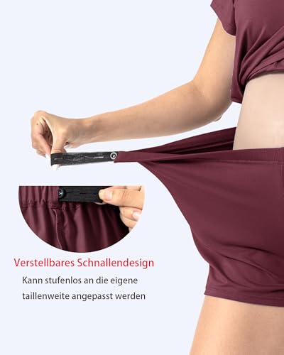 SUNNYBUY 3-teiliges Still-Pyjama-Set für die Zeit nach der Geburt, lässig, weich, Umstands-Pyjama, Nachtwäsche, Loungewear, Kleidungsschicht, Lila Rot XL