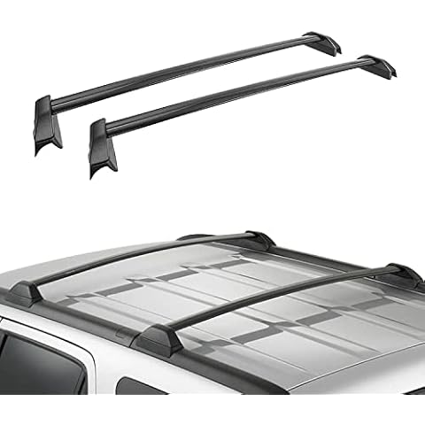 AUXMART Roof Rack Cross Bars Crossbars Compatible for Honda CR-V 2002 2003 2004 2005 2006 Crossbars Luggage Rack Cargo bar (Black) Cover