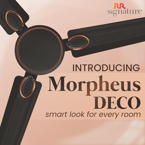 Image of RR Signature MORPHEUS DECO 1S 1200 MM Ceiling Fan For Home|High Speed & High Air Flow | High Energy Efficient | 2 Year Warranty [Velvet Brown]