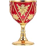 Genérico Copa de Licor Retro de Metal Rosa Copa Pequeña Reutilizable Hogar y Camping Diseño Vintage Compacto Color Oro Rosa para Amantes del Vino