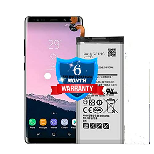 Image of THE BATTERY STORE Original [BN950ABE] Battery for Samsung Galaxy Note 8 SM-N9500 SM-N950U, SM-N950F [BN950ABE] Battery with 1 year warranty and high capacity battery backup. Carefully check your phone model and purchase. (FOE SAMSUNG NOTE-8)