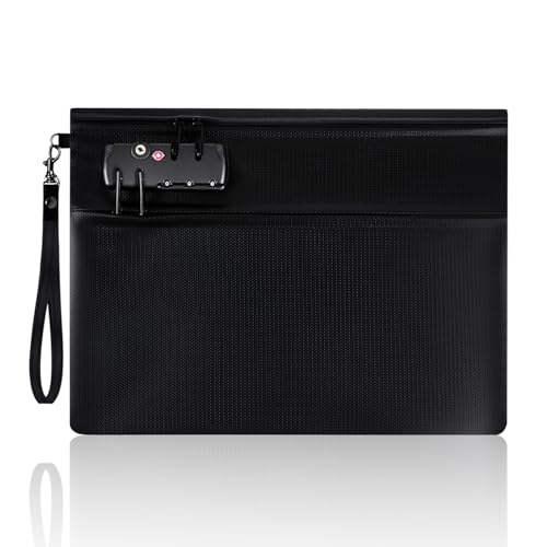 Bolsa de documentos ignífuga de 14.2 x 10.2 pulgadas con cerradura 2