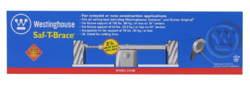Westinghouse Lighting 140000 0140000 Saf-T-Brace For Ceiling Fans, Metalic #TOP2