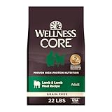 Wellness Core Natural Grain Free Dry Dog Food, Lamb, 22-Pound Bag