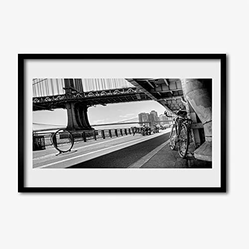 Affiche encadrée 60x40 cm Tulup de pont de vélo pour décoration murale de salon