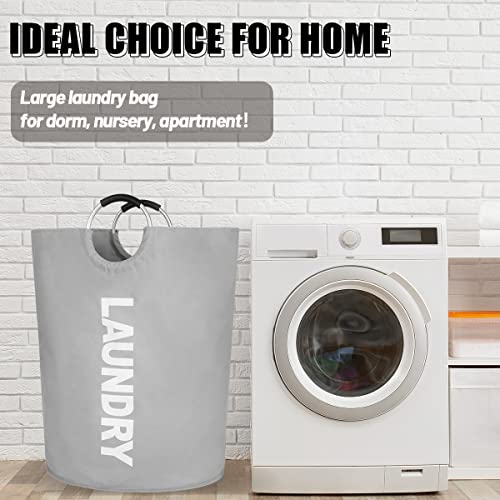 Twira 160L Xx-Large Laundry Baskets, Laundry Hamper Stands Up Well, Laundry Bag With Padded Handles, Waterproof Laundry Basket Collapsible, Clothes Hamper For Bathroom, Laundry, College (Light Grey) #TOP6