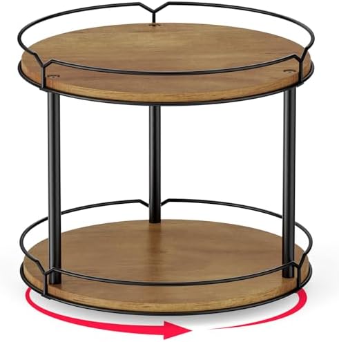 JIAYUYUARPY Rotating Spice Rack Organizer – Stainless Steel Lazy Susan For Kitchen Countertop, Cabinet, Pantry (Black) - View #9