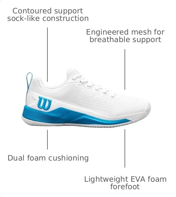 Image of Wilson Men's Rush Pro 4.5 Tennis Shoes