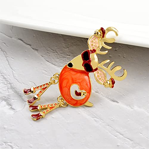 Broche émail élan lunettes de soleil accessoires robe pull bijoux de noël