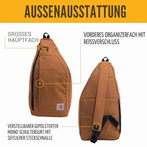 Carhartt Unisex-Erwachsene Bag, Backpack with Side Release Buckle & Tablet Sleeve Sling, Crossbody-Rucksack (schwarz), One Size