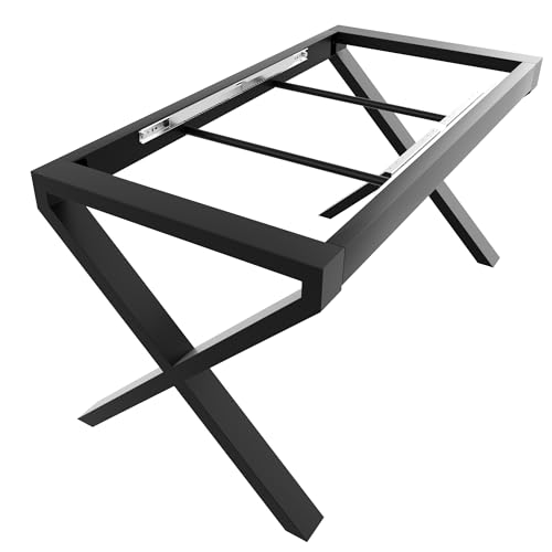 MetaloPro Tischgestell ausziehbar 140x70x72cm I stabil & robust, für ausziehbarer Esstisch Tisch Esszimmer Ausziehtisch, Tischbeine Gestell Tischfüße Kufen, Wohnzimmertisch Küchentisch ausziehbar