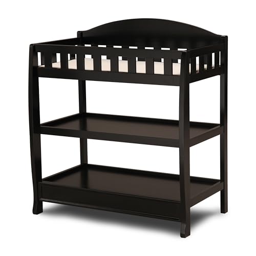 Image of Delta Children Infant Changing Table with Pad, Ebony Black