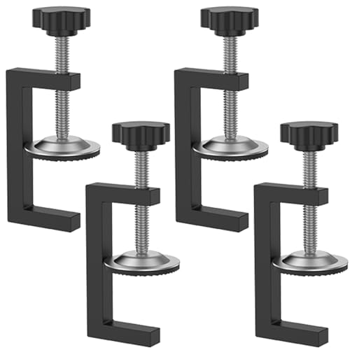 C Clamps for Woodworking, Mini Tiger Clamp Set for Mounting Adjustable Small Desk Clamps Wood Clamps Heavy Duty G Clamps Universal Cabinet C Clamps Bar Clamp for Woodworking Welding (G Clamps)