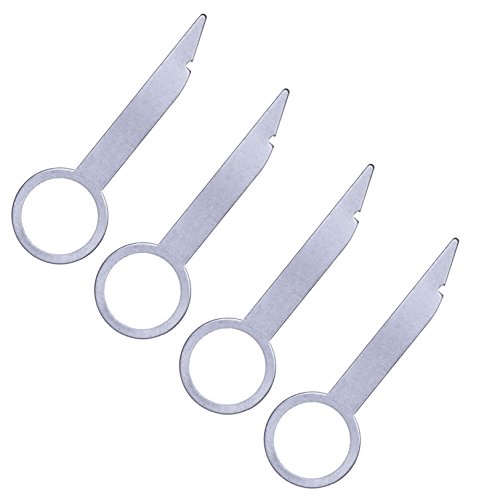 Outil d’Extraction Autoradio, Jeu de 4 Clés DIN de Dépose, Compatible Audi, VW Volkswagen, Mercedes-Benz, BMW, Broches de Retrait pour Autoradio OEM CD,...