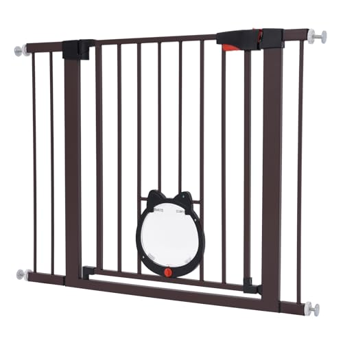 Barrière de sécurité pour chien de 93x76 cm avec porte et extensions - 2