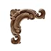 Gaodpz Blumenholz Geschnitzte Ecke Applique Hölzerner Schnitzen Aufkleber Möbel Schrank Türrahmen Wand Dekoration Zubehör (Farbe : 10X3cm)