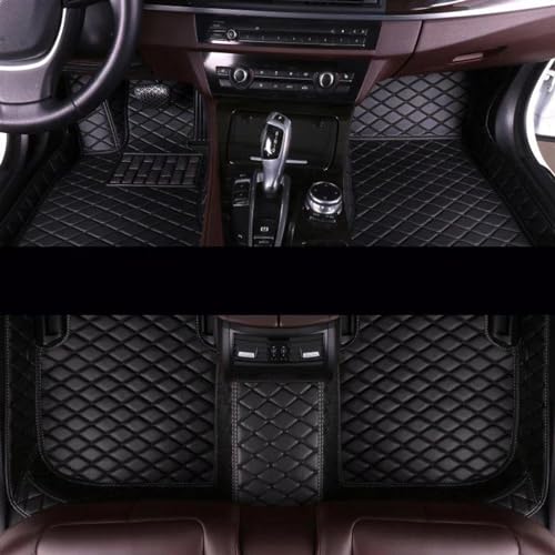 Tapis de sol voiture personnalisé noir pour Hyundai Santa Fe 7 places 2019