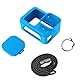 CERFFOOL Silikon-Schutzhülle für GoPro Hero 13 Black mit Objektivdeckeln und 40 cm langem Seil und Umhängeband für Action-Kamera-Zubehör-Set (Blau)