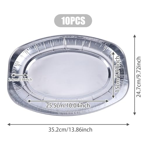 Topofly 3Q240522QE62I4ZDUS Aluminium Foil Trays, Large Foil Trays 10Pcs Serving Platters thumb #1