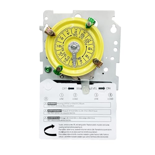 T104M Electromechanical Timer Switch Manual Override 1-12 Cycles Per Day Versatile Scheduling...