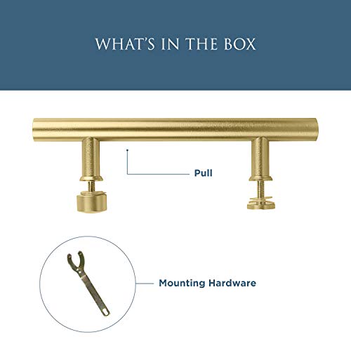 National Hardware N700-102 Interior Sliding Barn Door Hardware Madison Pull, 12 In, Brushed Gold #TOP3