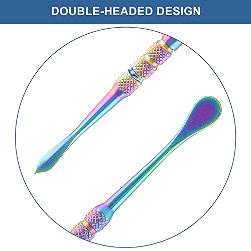 Suiwotin 16Pcs Wax Carving Tool, Stainless Steel Sculpture Tool Wax Tools Kit Sculpting Tool Spoon, Double-Headed 4.6" Length And 4 Colors #TOP2