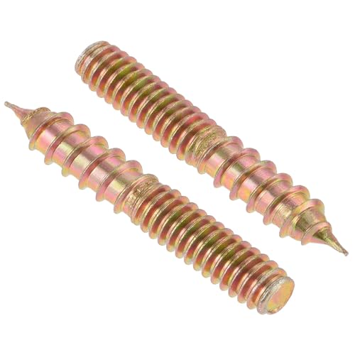 TOP-VIGOR - TOP-VIGOR 10Pcs 1/4-20" x1-1/2 Hanger Bolts, Double Headed Bolts Self Tapping Screw, Double Ended Dowel Screws, Threaded Lag Wood Screws and Machine Bolts for Wood Joint Furniture