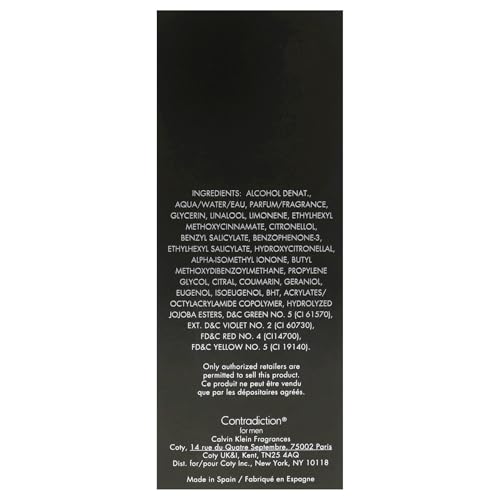 Calvin Klein Calvin klein contradiction for men 100 ml edt spray 1er pack 1 x 100 ml