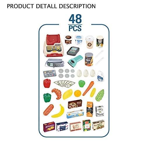 Image of LONGMIRE Plastic 42 Pcs Big Size Kitchen Playset | Musical & Light Kitchen Set Toy for Kids with Sound and Accessories Set for 4 Year Old (Home Super Market)